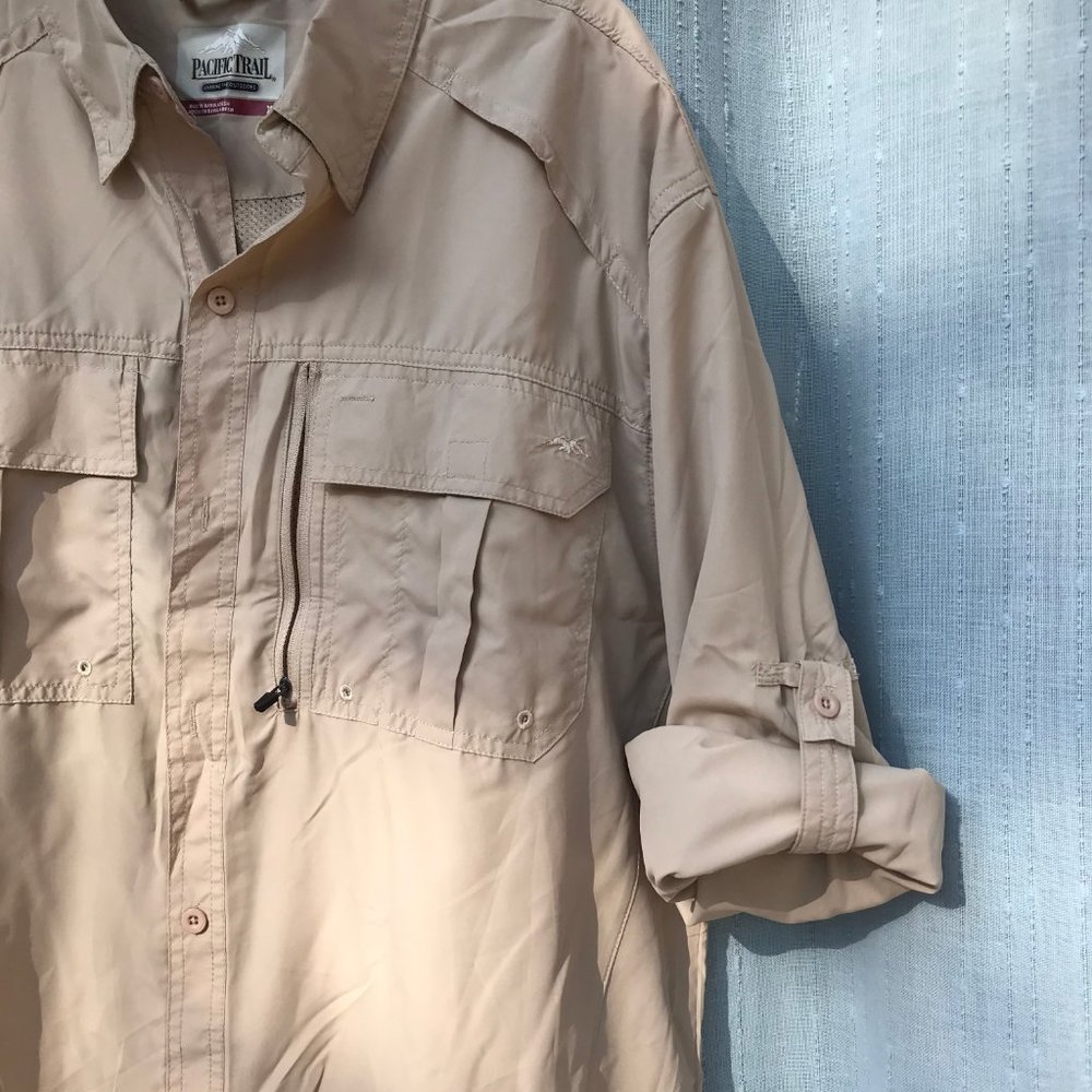 Pacific Trail Long Sleeve Hiking/Outdoor Shirt. XL. Khaki/Beige. NWOT